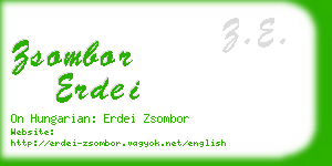 zsombor erdei business card